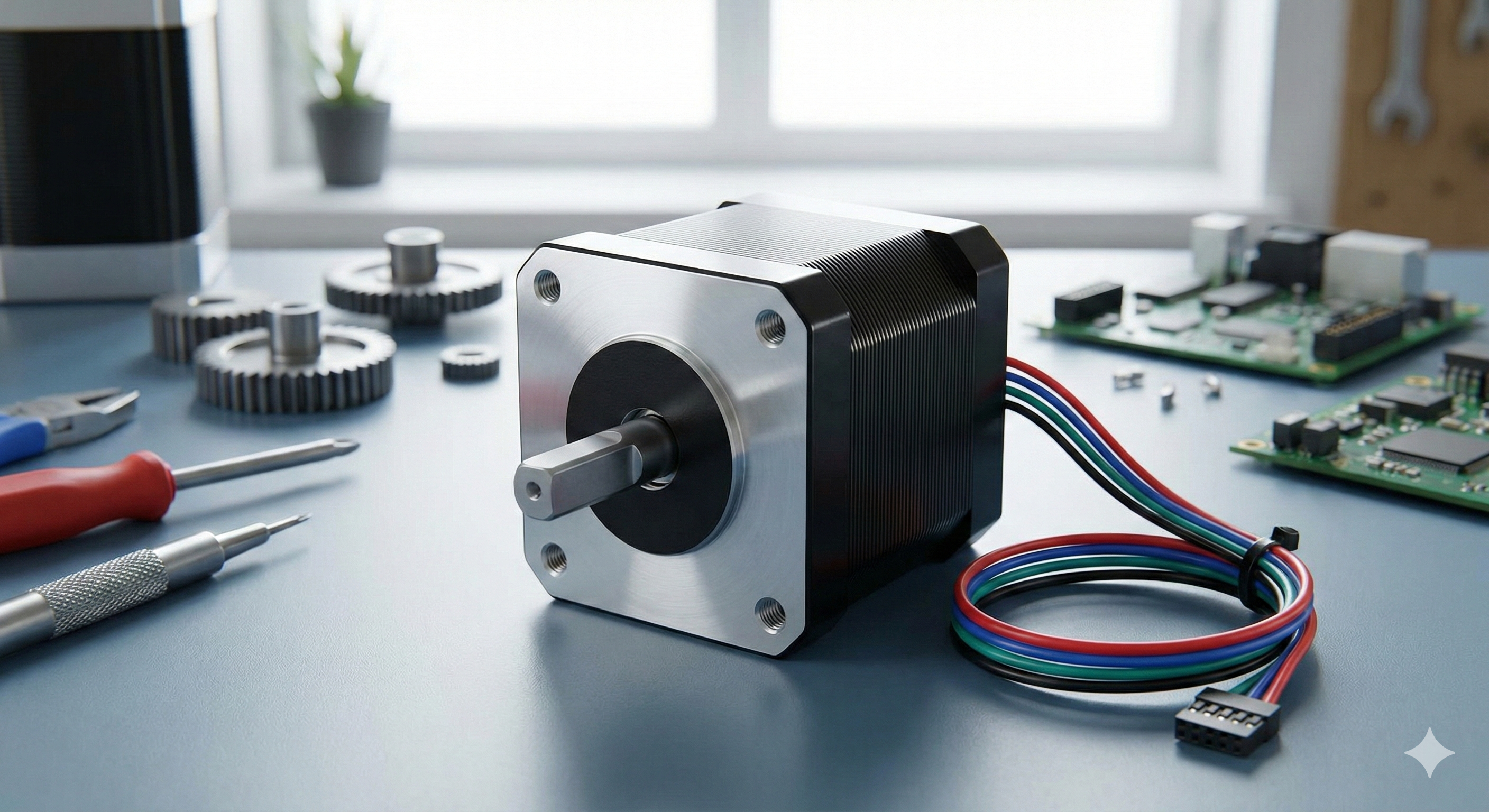 Motor eléctrico paso a paso stepper NEMA 17 para impresoras 3D